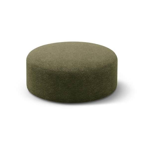 Taburet verde cu tapițerie din țesătură bouclé Dia – Micadoni 