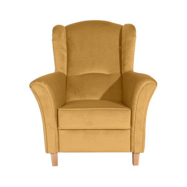 Fotoliu Max Winzer Agnetha Suede, galben-image-1