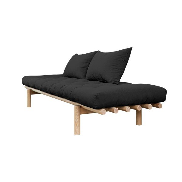 Canapea neagră extensibilă 200 cm Pace - Karup Design-image-3