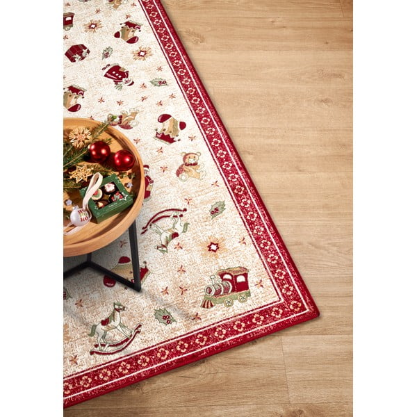 Covor tip traversă roșu din amestec de bumbac 80x200 cm cu model de Crăciun Toy's Delight Red Christmas – Villeroy&Boch-image-2