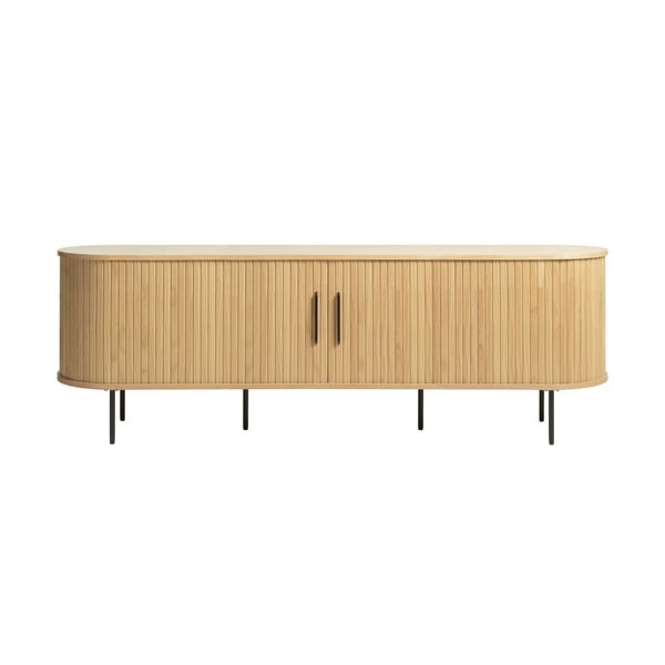 Comodă TV cu aspect de lemn de stejar 56x180 cm Nola – Unique Furniture