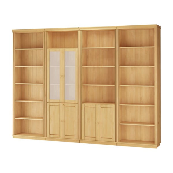 Bibliotecă în culoare naturală din lemn de pin 296x223 cm Anita – Støraa-image-2