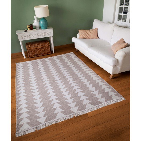 Covor din bumbac Oyo home Duo, 60 x 100 cm, alb-bej-image-3