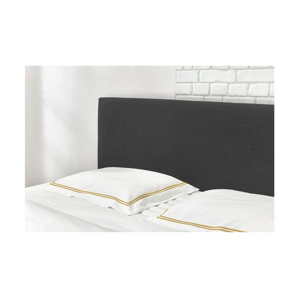 Pat matrimonial gri închis/natural cu somieră 160x200 cm Noa – Bobochic Paris-image-4