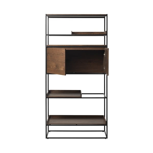 Bibliotecă cu detalii cu aspect de lemn de stejar Unique Furniture Rivoli-image-2