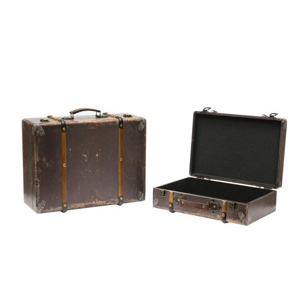 Set 2 valize în stil vintage Novita -image-1