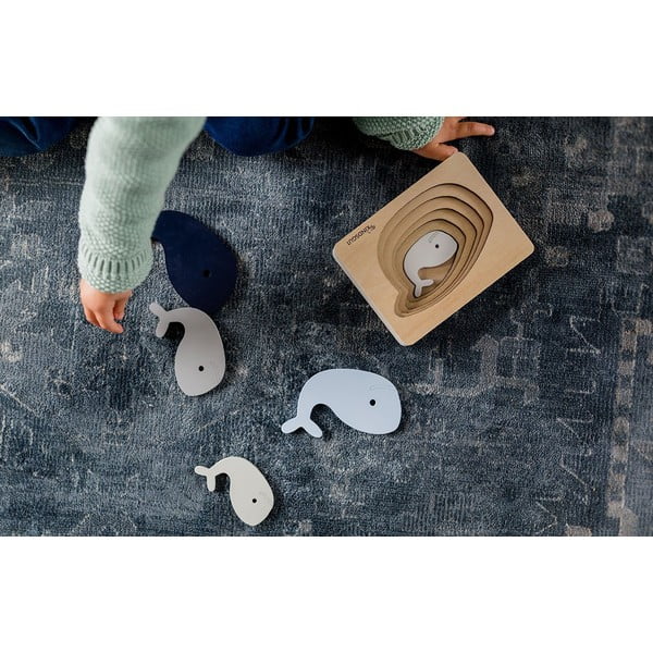 Puzzle de inserat din lemn Whale – Kindsgut-image-1