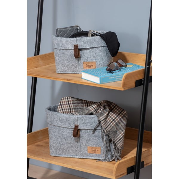 Organizator textil Wenko Felt, 12 x 18 cm, gri-image-1