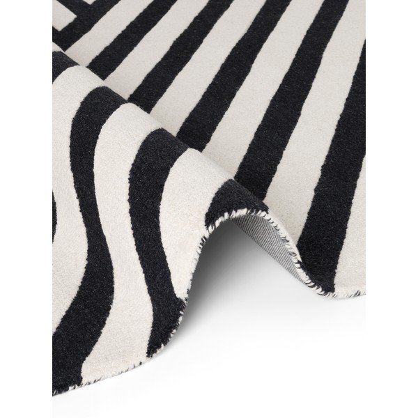 Covor alb-negru țesut manual din lână 120x180 cm Stryve Noir – Elle Decoration-image-4