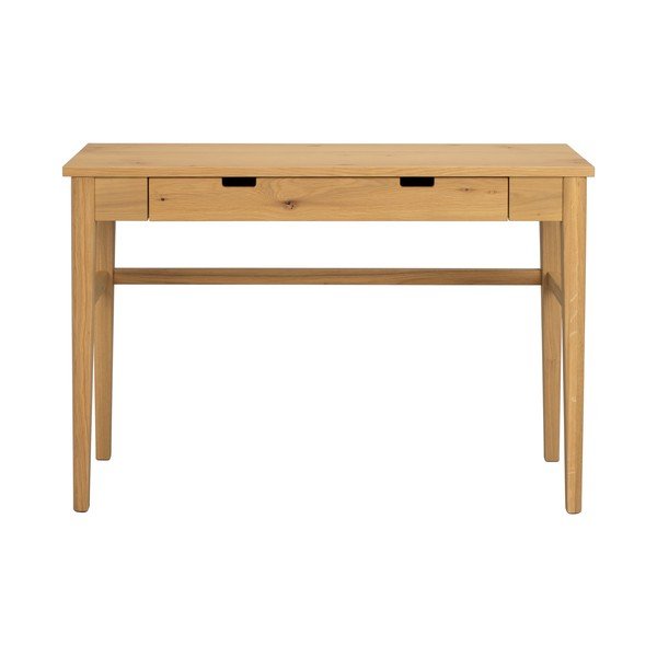 Masă consolă în culoare naturală cu blat cu aspect de lemn de stejar 40x110 cm Garrison – Rowico-image-4
