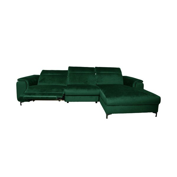 Colțar verde închis cu tapițerie din catifea (colț  pe partea dreaptă) Brito – MESONICA-image-3