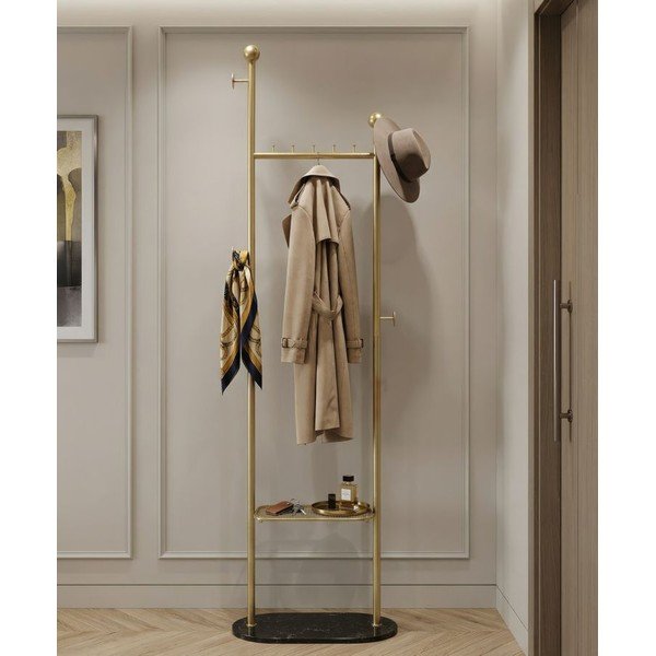 Cuier auriu din metal 48x178 cm Olaf – Mauro Ferretti-image-1