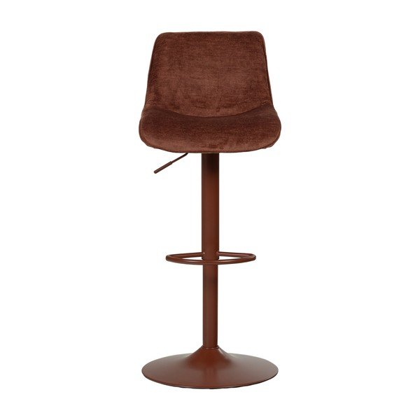 Scaun de bar maro coniac cu înălțime ajustabilă tapițat Marten – WOOOD-image-4