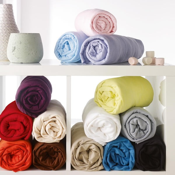 Cearceaf roz din jerseu cu elastic 160x200 cm Jersy – douceur d'intérieur-image-3