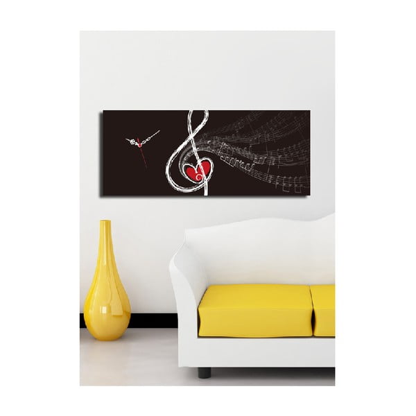 Ceas decorativ pentru perete Houslový Klíč, 30 x 70 cm-image-3