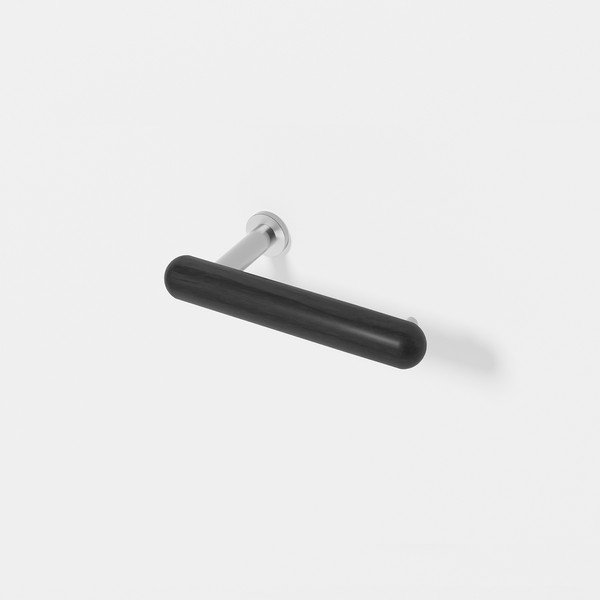 Suport de hârtie igienică montat pe perete din stejar Wireworks Yoku, negru-image-1