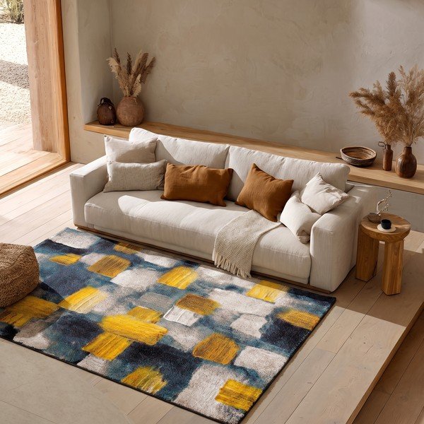Covor Universal Lienzo, 200 x 290 cm, albastru - galben-image-1