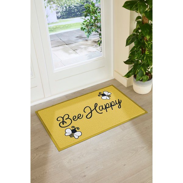 Covoraș de intrare din PVC 60x90 cm Bee Happy – Artsy Doormats-image-2