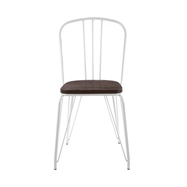 Scaun de dining alb/în culoare naturală din lemn de ulm District – Premier Housewares-image-2