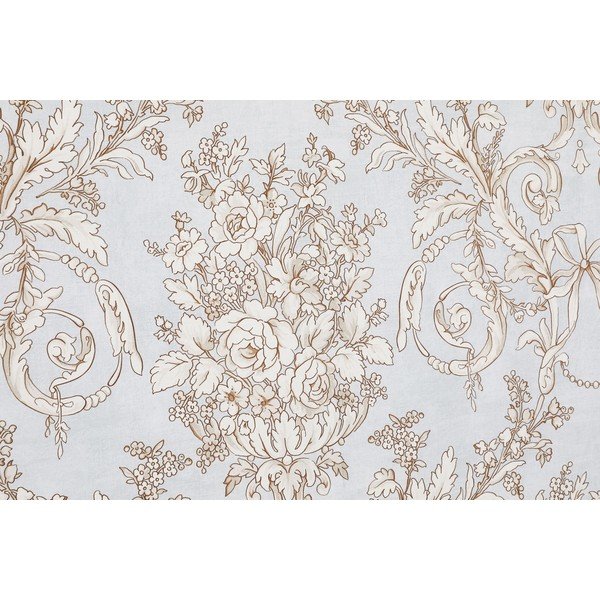 Lenjerie de pat albastru-deschis/bej din bumbac satinat pentru pat dublu/extinsă 240x220 cm Terry – Mijolnir-image-3