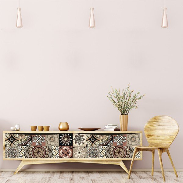 Set 30 autocolante de mobilier Ambiance Tiles Cineloto Mento, 15 x 15 cm-image-3