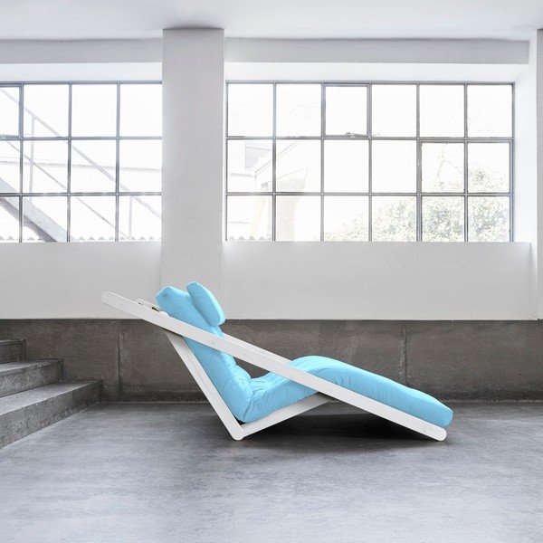 Șezlong extensibil cu 2 locuri Karup Figo White/Celeste-image-1