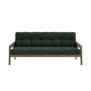 Canapea verde extensibilă cu tapițerie din catifea reiată 204 cm Grab - Karup Design