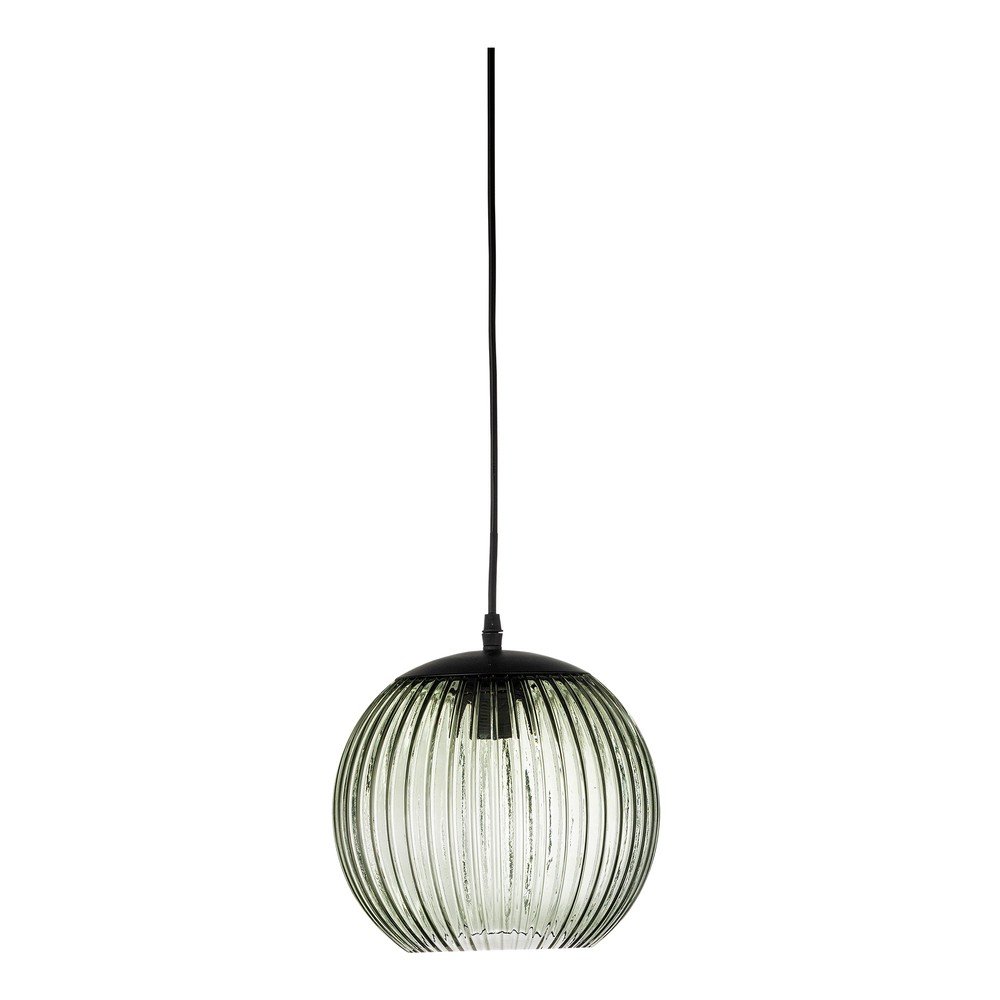 Lustră verde LED din sticlă ø 23 cm Sybia – Bloomingville