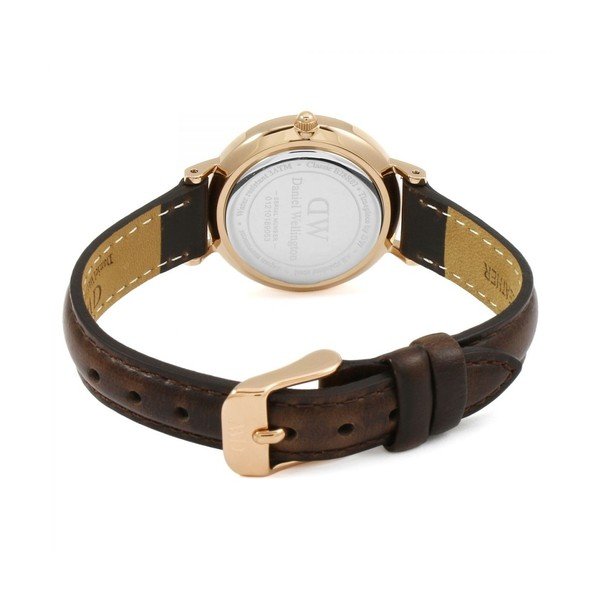 Ceas de damă Daniel Wellington Petite Bristol, ⌀ 28 mm, alb-roz auriu-image-3
