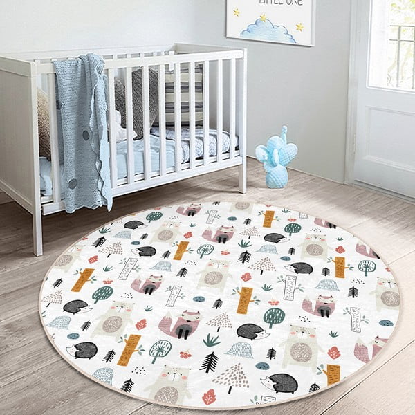 Covor pentru copii alb ø 100 cm Comfort – Mila Home-image-1