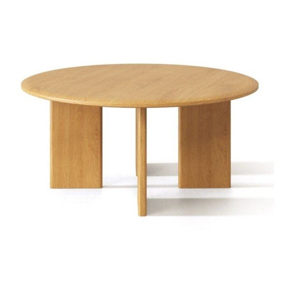 Măsuță de cafea în culoare naturală rotundă din lemn de stejar ø 90 cm Charlotte – Micadoni 