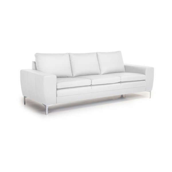 Canapea cu husă din piele Scandic Twigo, alb, 227 cm-image-2