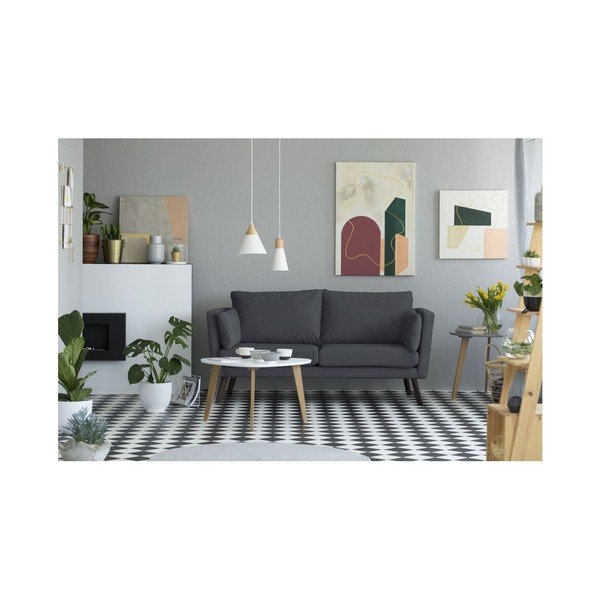 Canapea cu 3 locuri Mazzini Sofas Cotton, gri închis-image-3