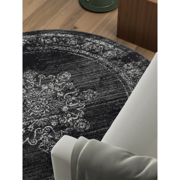 Covor gri rotund ø 120 cm Gloria Lydia – Hanse Home-image-2