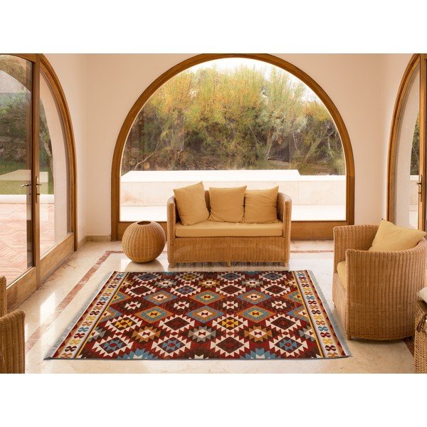Covor Universal Caucas Ethnic, 80 x 150 cm, roșu-image-1