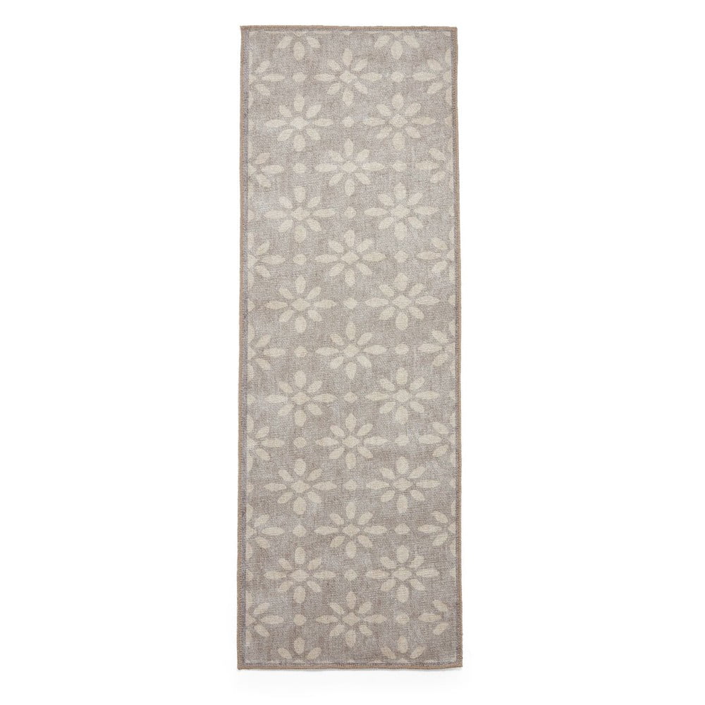 Covor tip traversă gri deschis lavabil 76x230 cm Coral Light Grey – Think Rugs