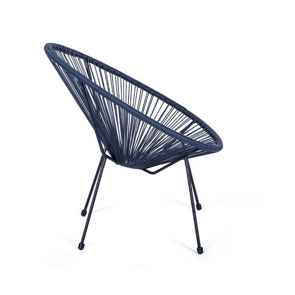 Fotoliu de grădină din ratan artificial Bonami Selection Avocado, albastru-image-2