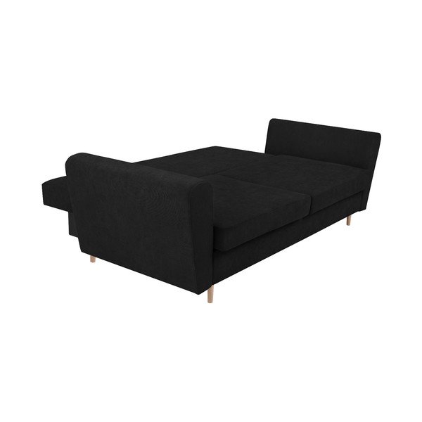 Canapea extensibilă cu 3 locuri și spațiu pentru depozitare Cosmopolitan Design Grenoble, negru-image-4