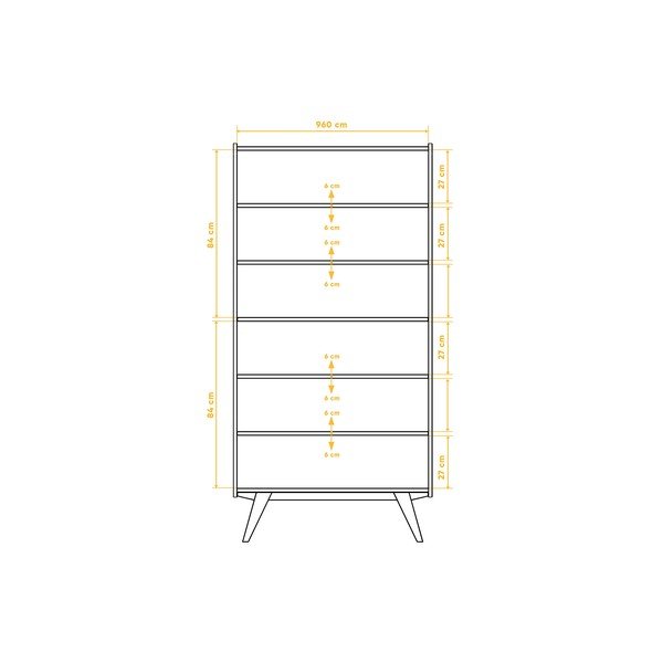 Bibliotecă din lemn de stejar 100x200 cm Retro - The Beds-image-4