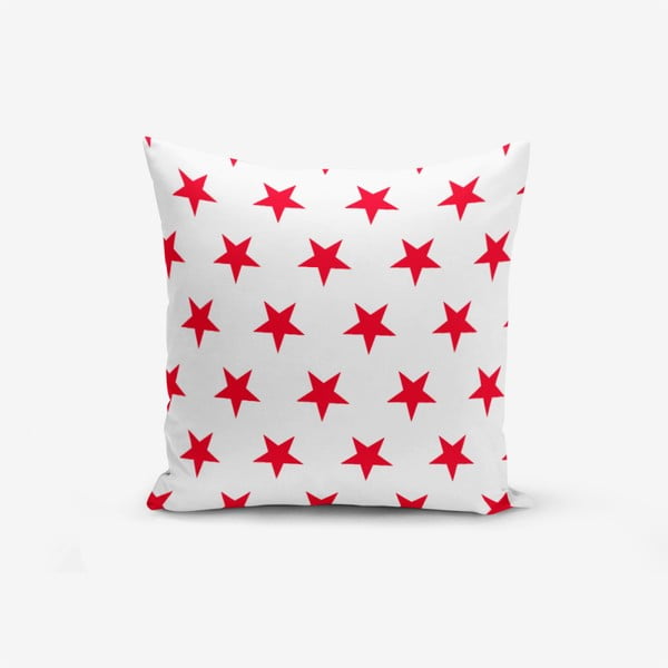Față de pernă cu amestec din bumbac Minimalist Cushion Covers Red Star Modern, 45 x 45 cm