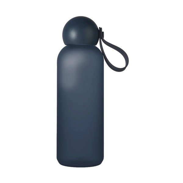 Sticlă albastru-închis de călătorie din plastic reciclat 650 ml Tom – Sagaform