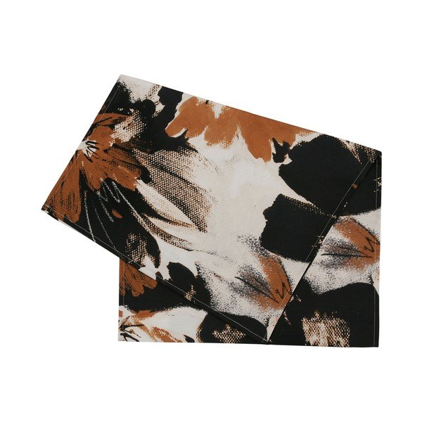 Napron de masă din bumbac 50x160 cm Fleurs – Côté Table-image-1