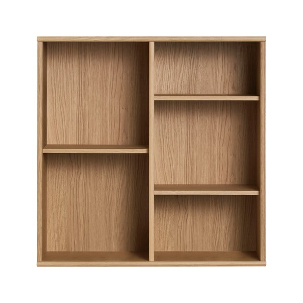Bibliotecă în culoare naturală cu aspect de lemn de stejar suspendată 70x70 cm Mistral – Hammel Furniture