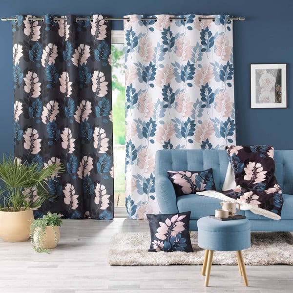 Draperie albastru-închis 140x260 cm Belline – douceur d'intérieur-image-3