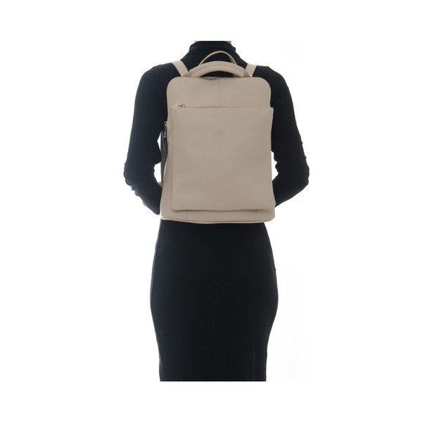 Rucsac din piele Isabella Rhea Iris, bej -image-4