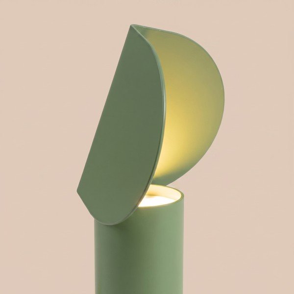 Veioză verde salvie LED din aluminiu (înălțime 15 cm) BISCUIT – Thoro-image-3