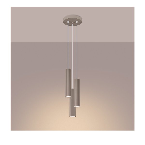 Lustră taupe din metal ø 19,5 cm Gleam – Sollux-image-4