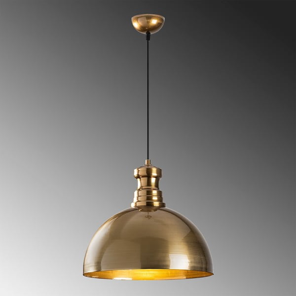 Lustră aurie cu abajur din metal ø 40 cm Vamp – Opviq lights-image-1