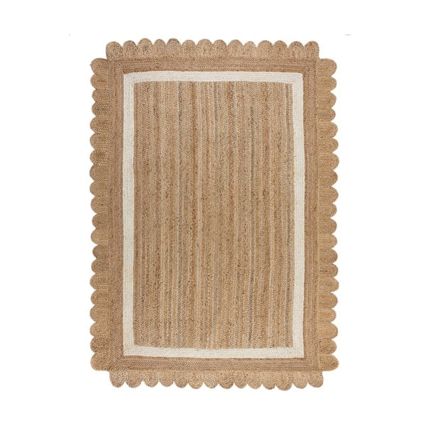 Covor în culoare naturală/fildeș țesut manual din iută 120x170 cm Grace White – Flair Rugs