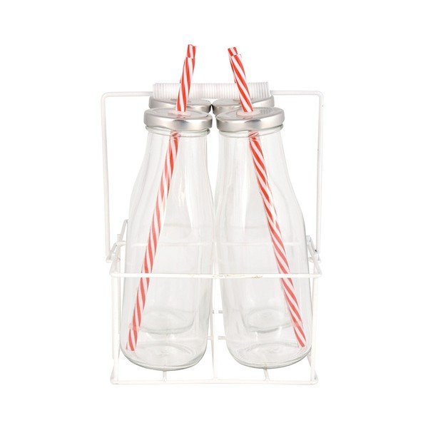 Suport cu 4 sticle Esschert Design Farma, 430 ml-image-1